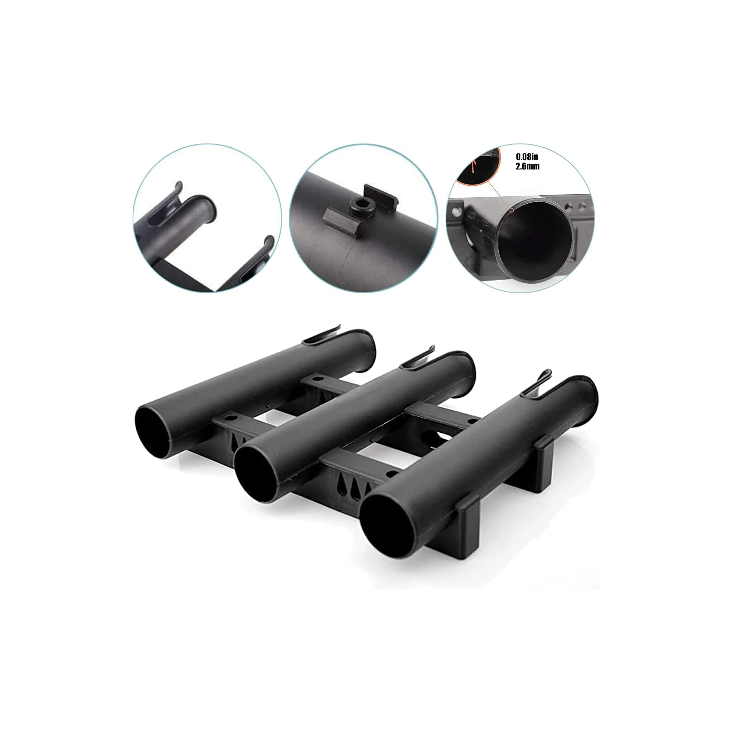 Hot Selling Plastic Clamp-On Fishing Rod Holder Bracket Convenient Installation & Effortless Attachment