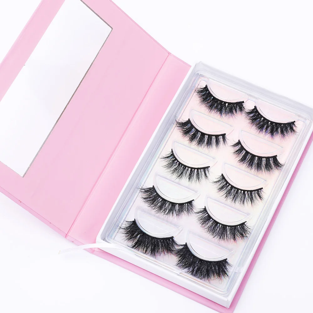 
Customizable Wholesale readu to ship full strip cruelty free synthetic lashes 3d Faux Mink Eyelash 