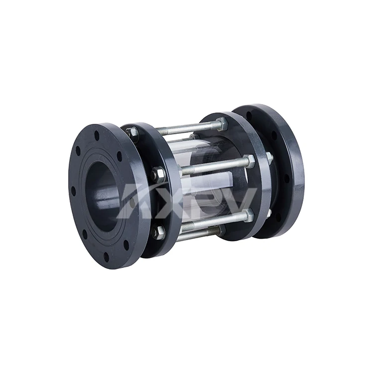 Round borosilicate sturable tubular observation flow indicator liquid oil flange plastic UPVC sight glass