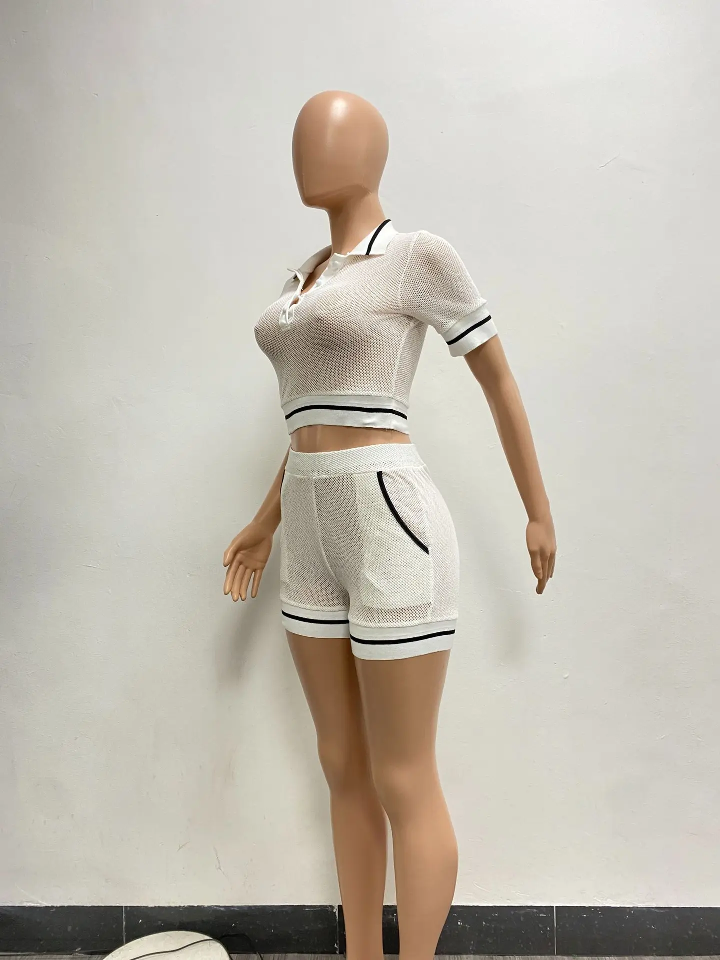 High Quality Women Outfits Knitted Sweater Crop Top And Shorts Set Casual Streetwear 2 Piece Shorts Sets Women Clothing