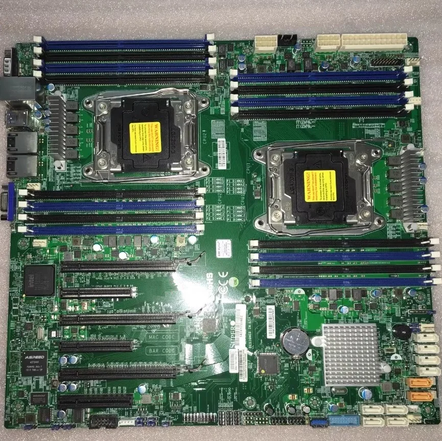 X10DRI C612 двойная серверная материнская плата 2011 года DDR4 V3V4 Поддержка M2 HDD Материнская X99 устройство