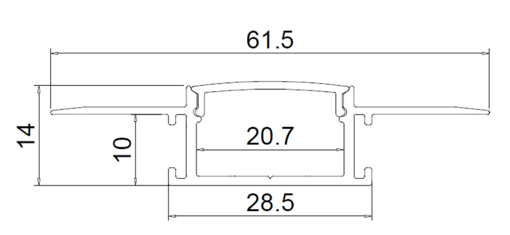 
Gypsum Recessed Led Aluminium Profile for Led Strip Easy installing for ceiling 