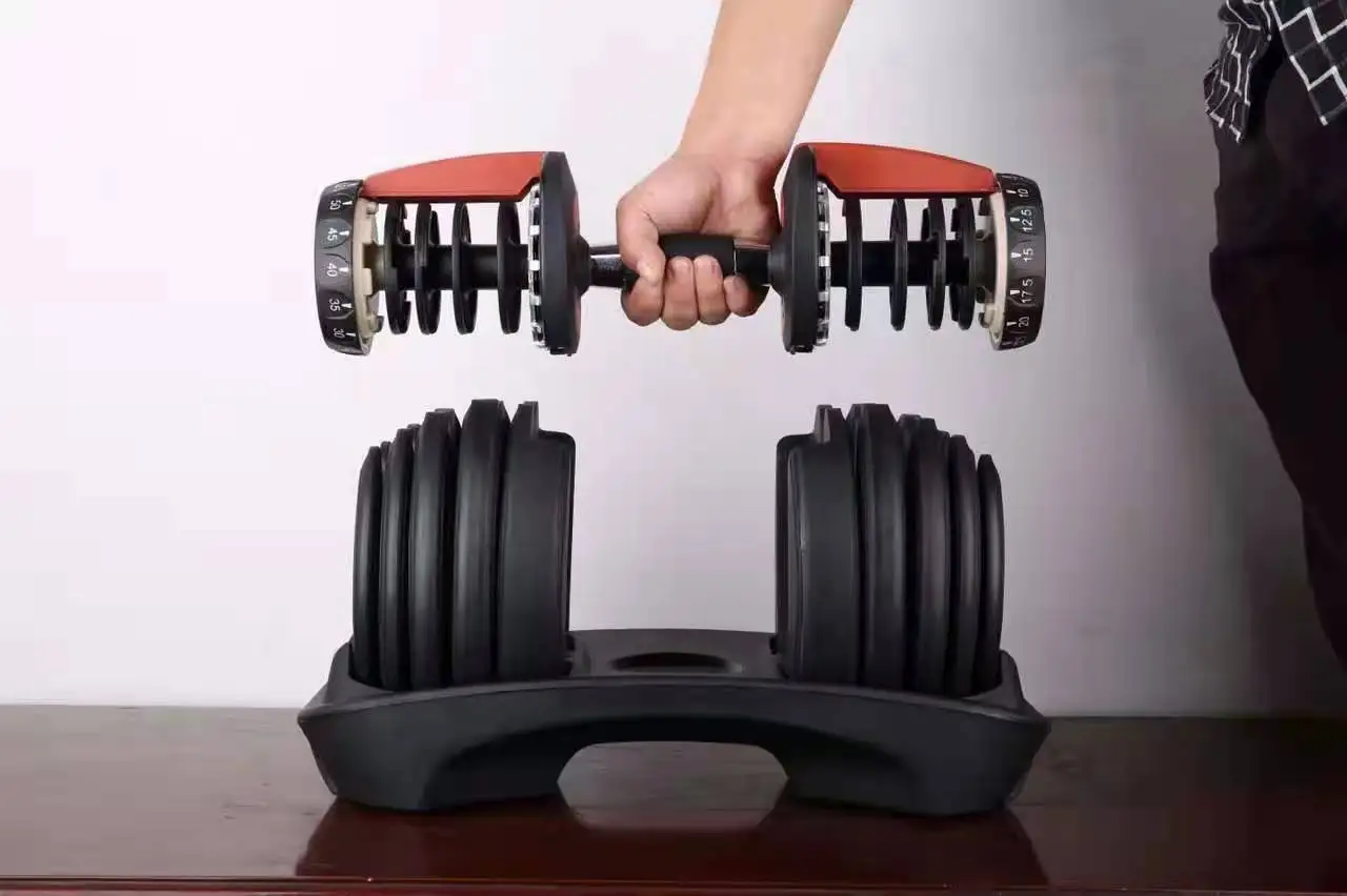 Gym equipment Well show Sport Adjustable Dumbbell Free Weight Lifting Fitness Dumbbell For Body Building