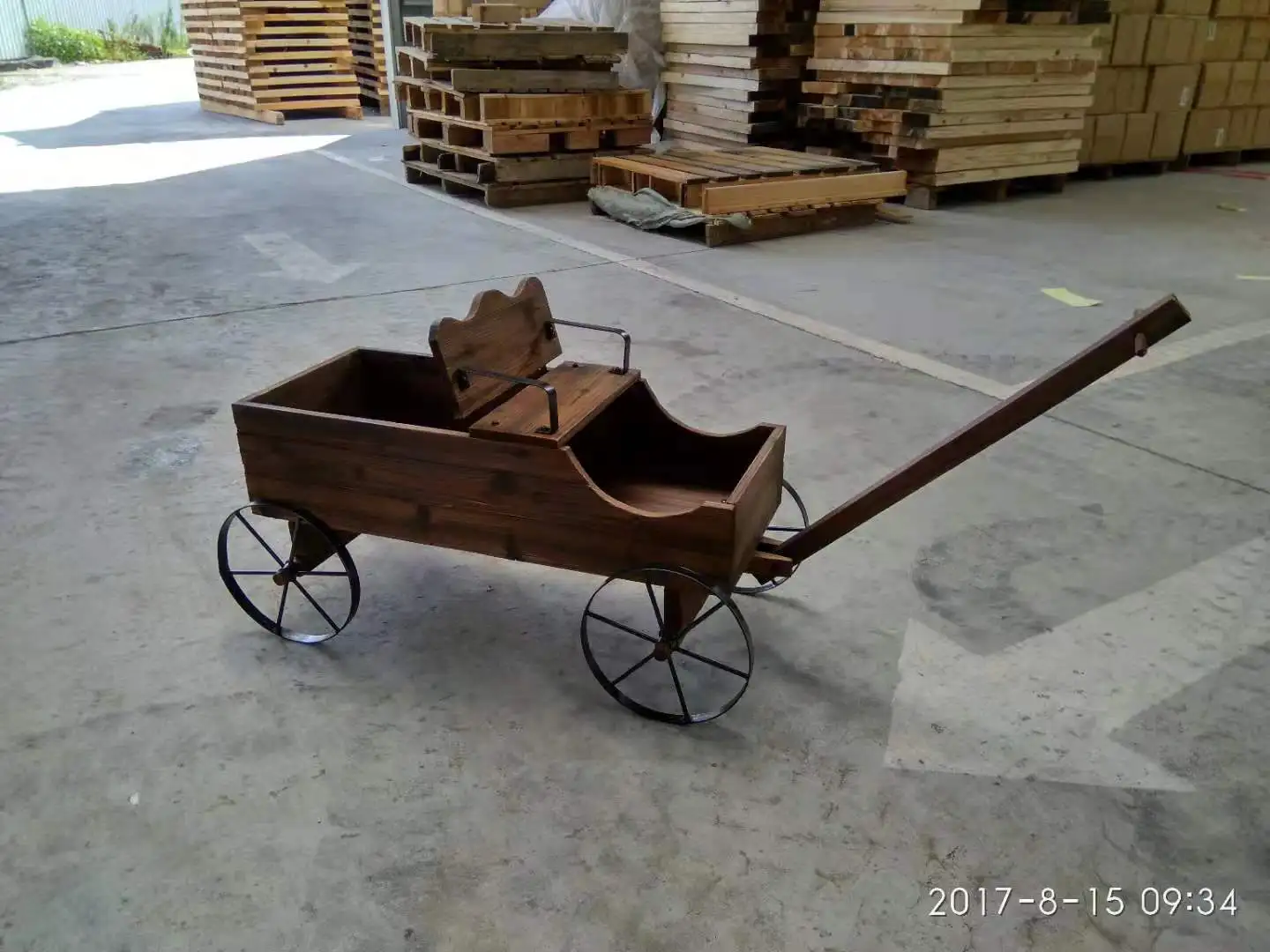 Garden Balcony Wagon Planter, metal bicycle planter