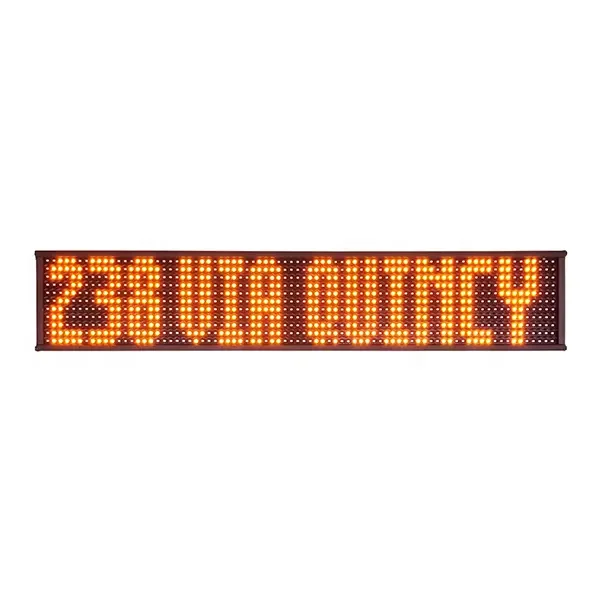 High definition bus LED scrolling message amber color indoor advertising led panel display screen
