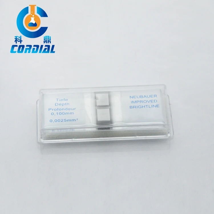 7301 CORDIAL blood cell counting chamber Hemocytometer Blood count board with bright line for lab study