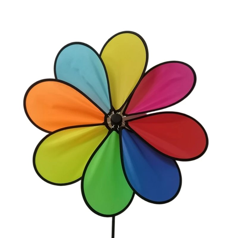 Outdoor Garden Park Pinwheel Decorative Single 8-color Removable Toy Windmill For Kids