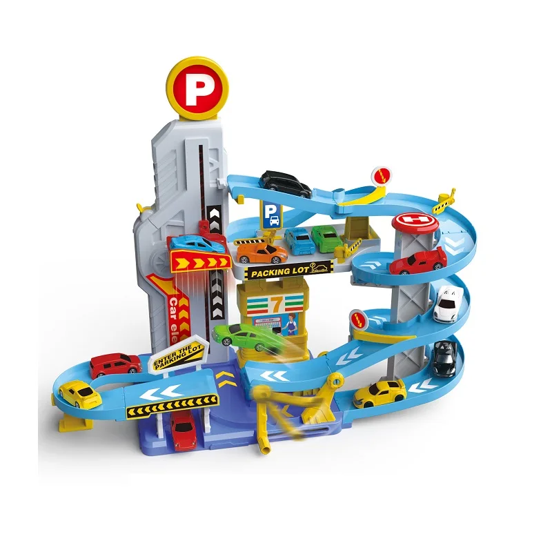 
City Parking Tunnel Lot Education Assembled Track Adjustable Multi-layer Toys 