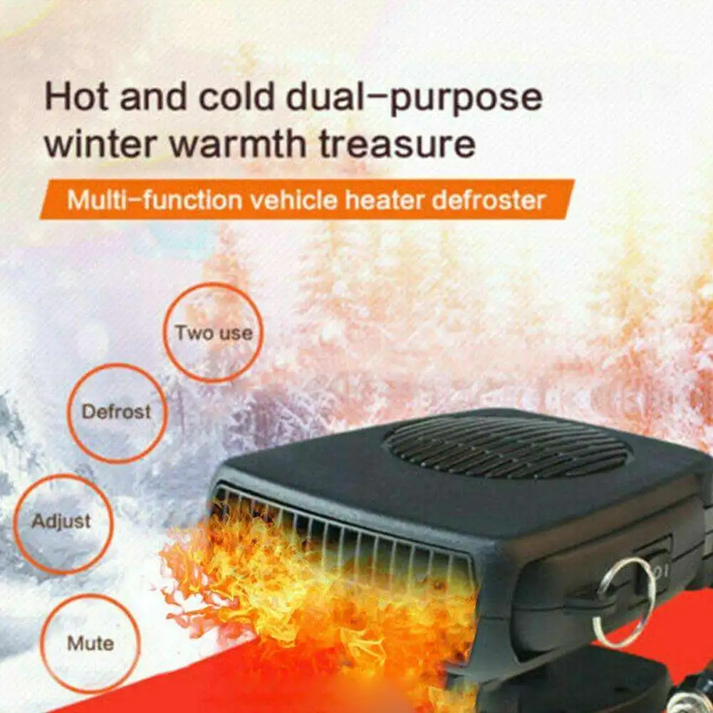 12/24V 200W Portable Auto Electric Car Heater Windshield 360 Degree Rotationdc electrically air fan ABS plug in heater