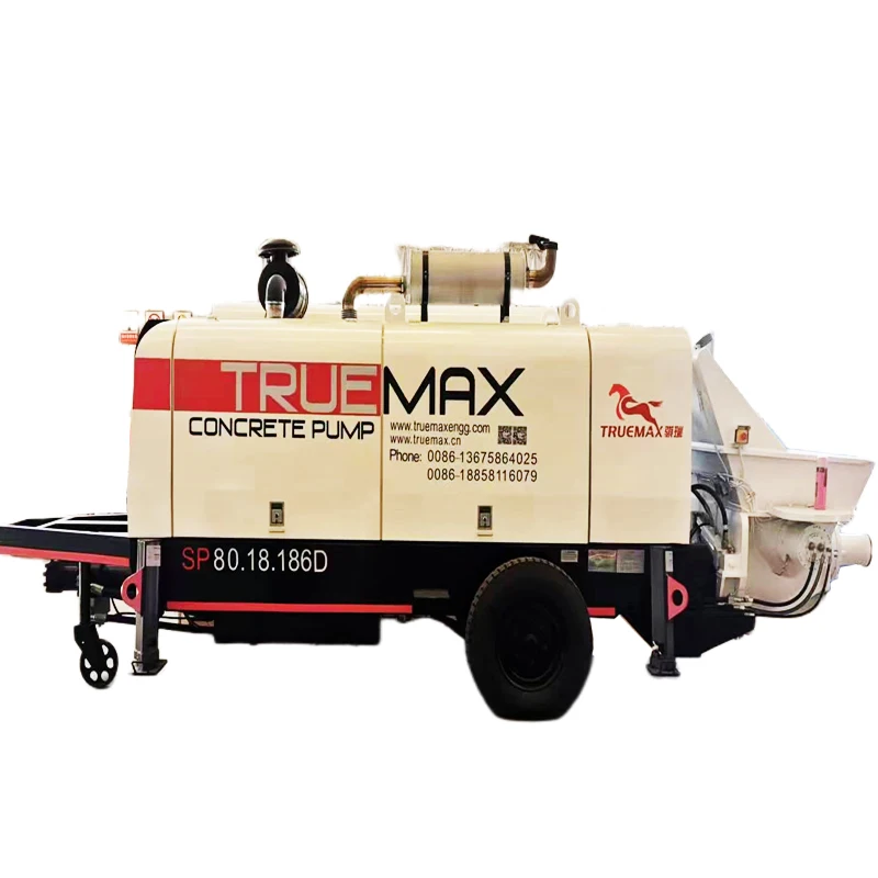 Mobile concrete line pump 80m3/h  concrete pump