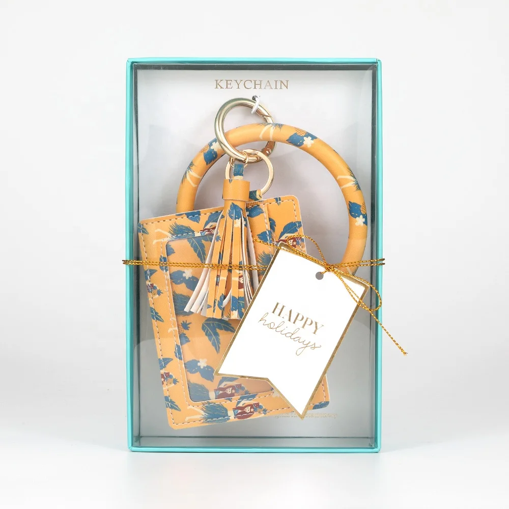 Лучший Модный небольшой женский браслет-брелок с кисточкой, кожаный браслет, подарочный набор для женщин