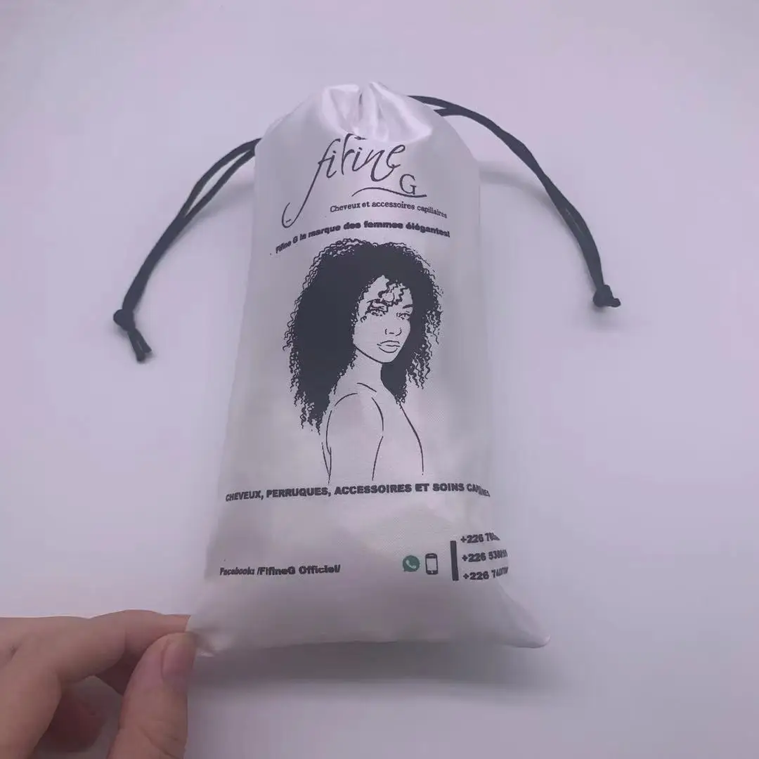 High Quality Soft Fabric Glossy Silk Stain Packaging Bag With Drawstring for Jewelry Satin Bundle Bags