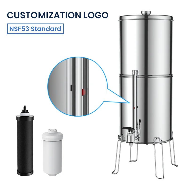 Home Use Water Filter Activated Carbon Water Purifier Chlorine Removal Filter System Stainless Steel Water Filter