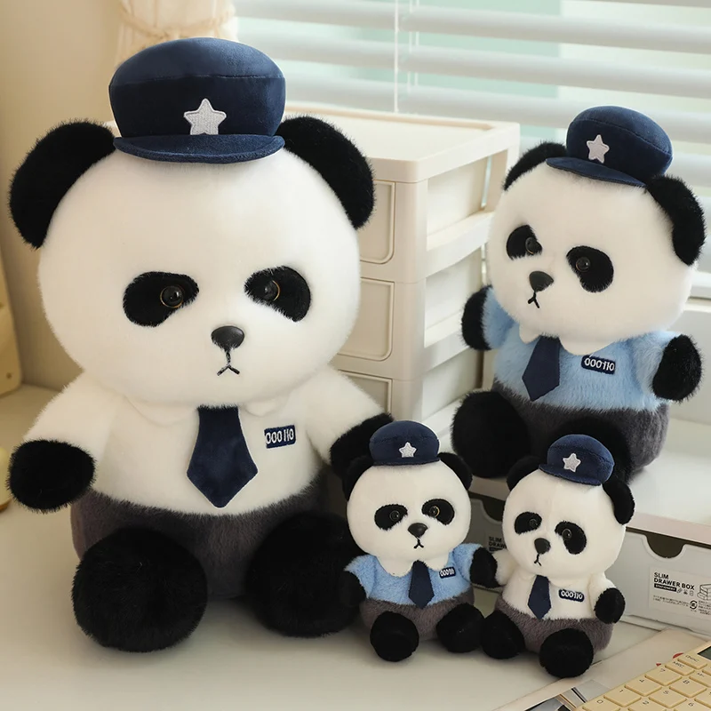 High quality traffic police bear stuffed toy uniform Fire bear reflective clothing Traffic police teddy bear gift