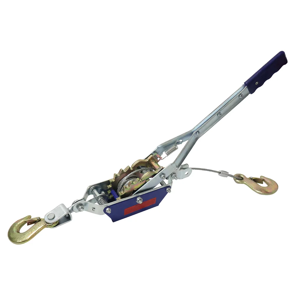 1T/2T/3T/4T heavy Portable hand puller  Ratchet Puller Wire Rope Puller Double Gear Double Hook For Car