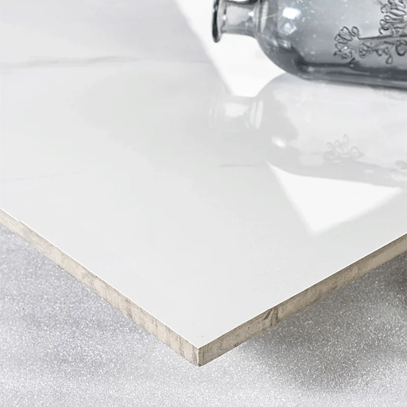 Hot Sale 60x60 Porcelanto Glossy Ceramic Tile Floor Standard White Marble Porcelain Tiles for Laundry Bedroom Modern Style