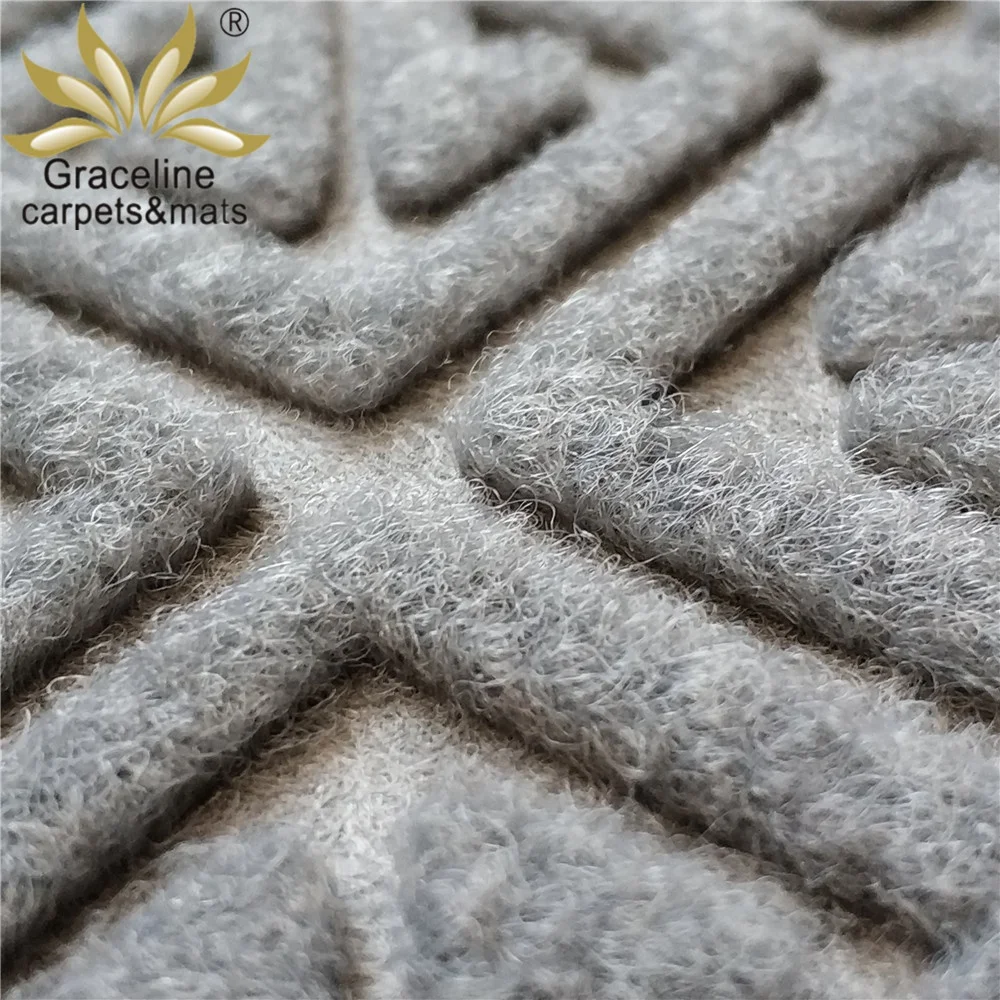 Graceline Polyester surface entrance non slip durable rubber doormat