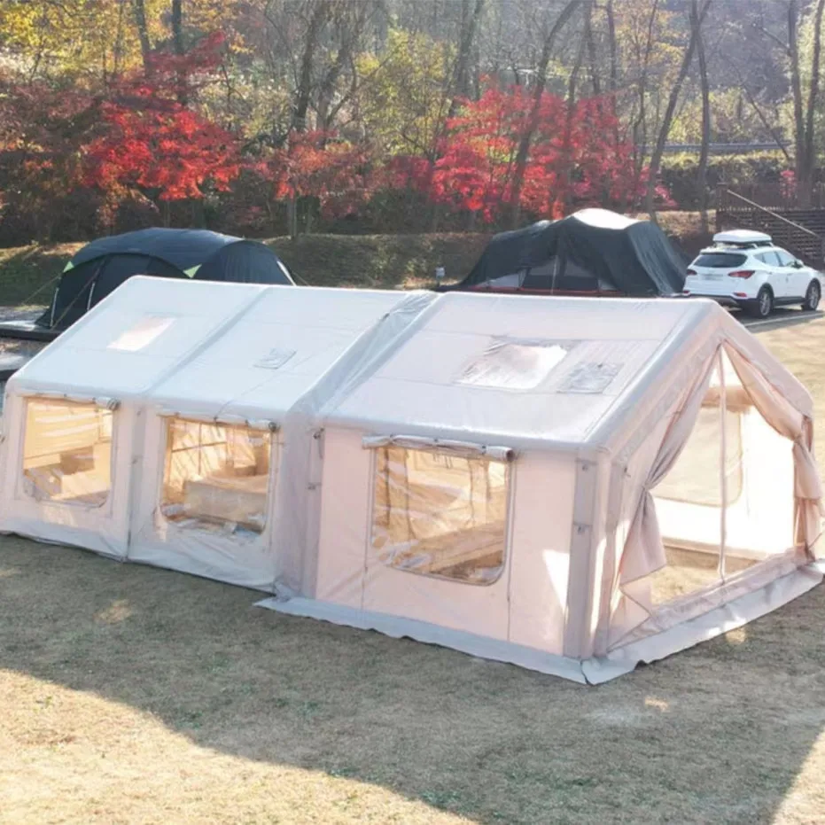 4 Season Huge Inflatable Camping 2 Bedrooms Night Tent For Sale