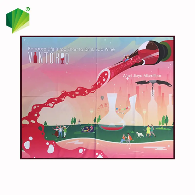 Large Microfiber Cristal Glassware Polishing Cleaning Cloth Lint Streak Free Drying Glass Towel Custom Logo Big