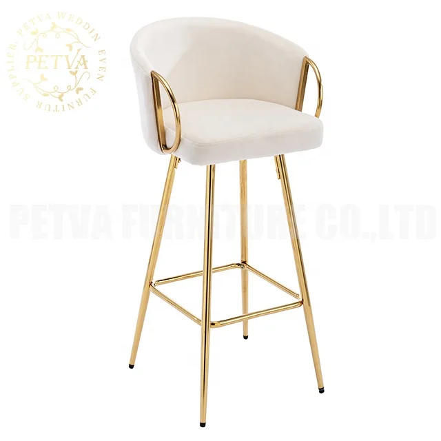 Luxury Simple Design Metal Legs High Density Sponge Cushion Bar Stools Cheap Price kitchen Bar Stools modern