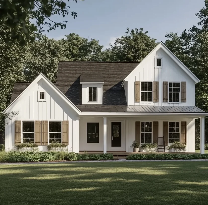 Американская вилла в стиле кантри с четырьмя спальнями и тремя ванными комнатами стальные сборные дома