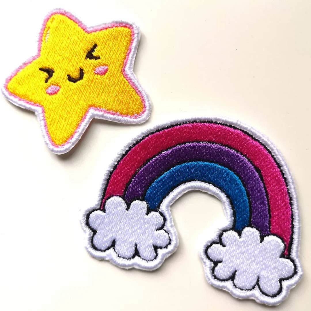 Woven Garment Patch Custom Woven Logo Patch Personalized Woven Smiley Patch