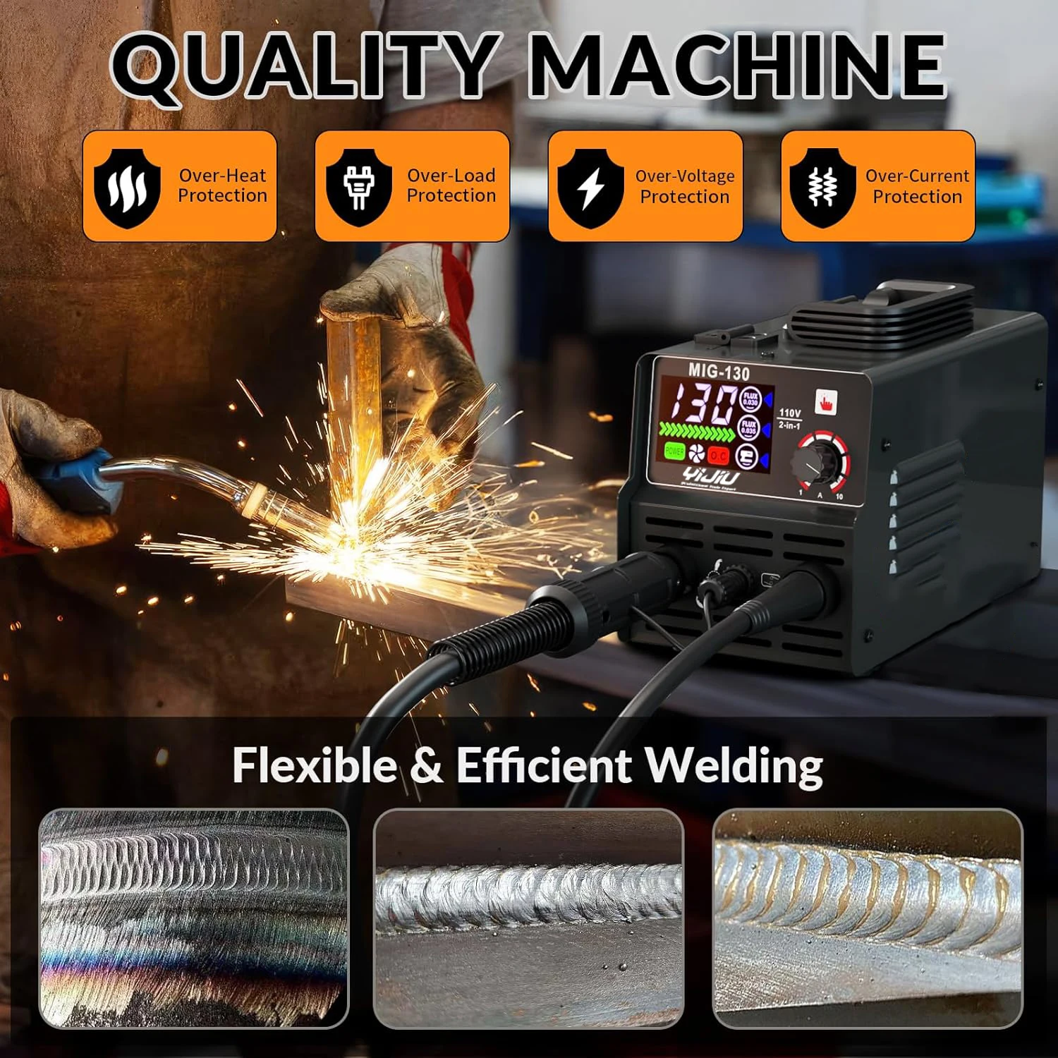 YIJIU  MIG/MMA-200 2 IN 1 GASLESS MIG   WELDING MACHINE