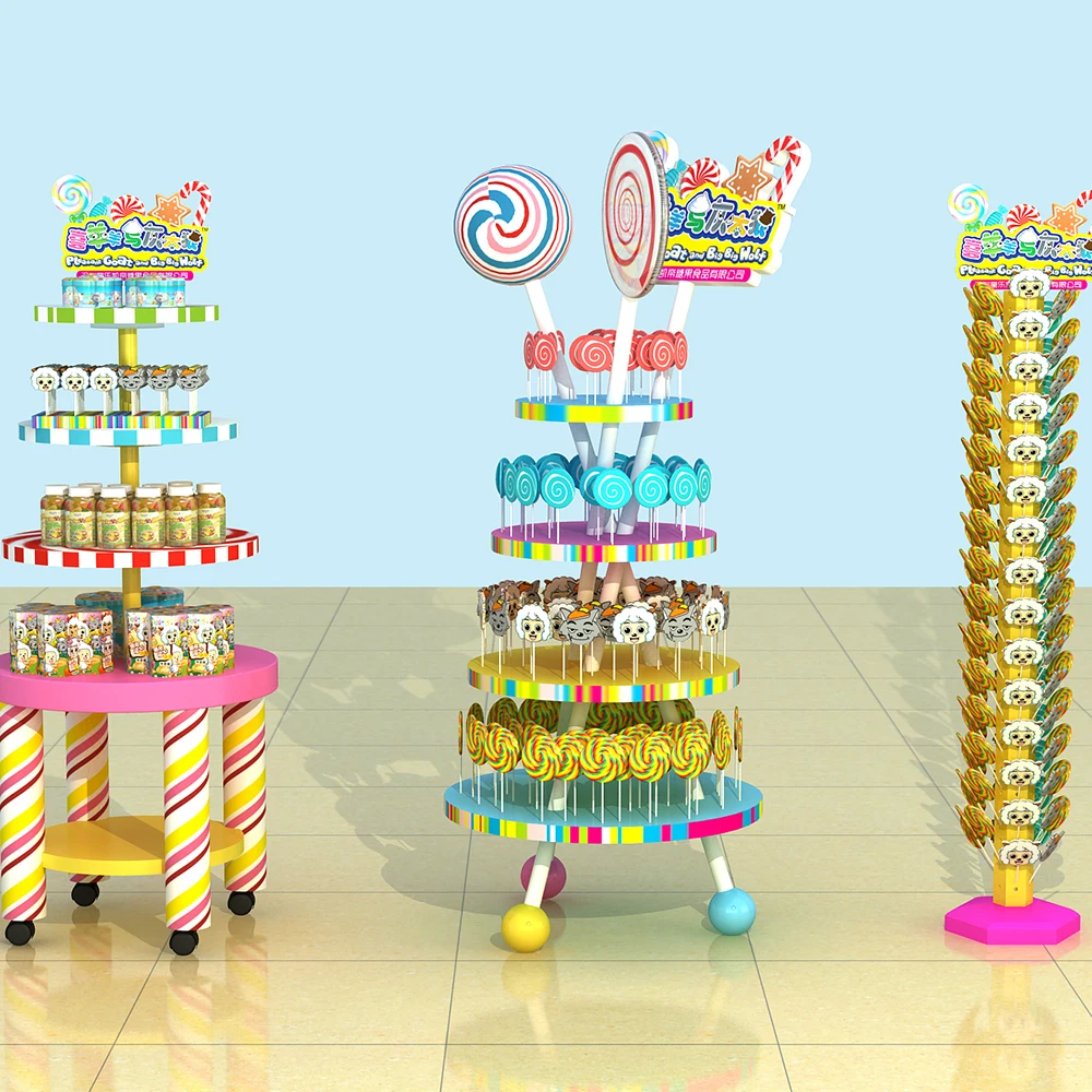 Sweet Candy Display Rack Design Customized Unique Style Showcase Fixture 1)16 Years Experience 2)factory Direct Sale 20 PCS