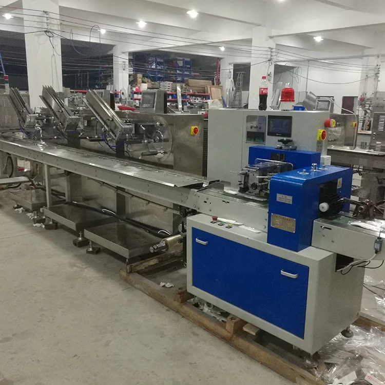 
Automatic disposable plastic cutlery packing machine with installing two frequency inverters for control 