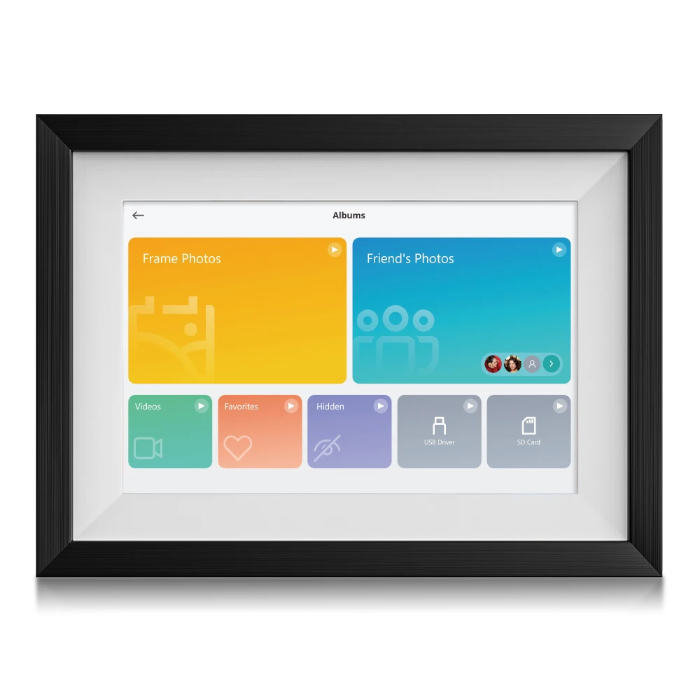 AMABOO цифровая фоторамка WIFI 10 дюймов с BiuFrame App фоторамка IPS сенсорный экран дисплей датчик движения рамка