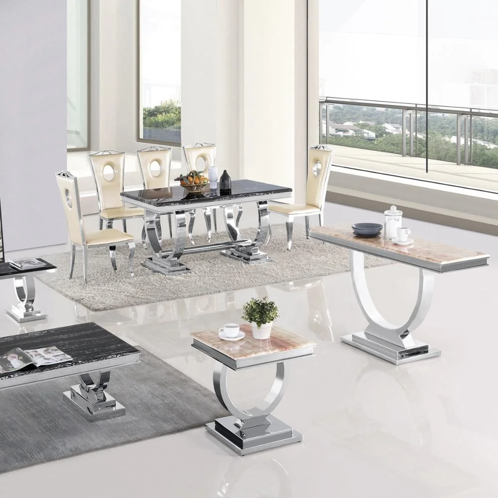 Мебель в английском стиле, превосходный китайский производитель, прямоугольные роскошные наборы обеденных столов из натурального мрамора