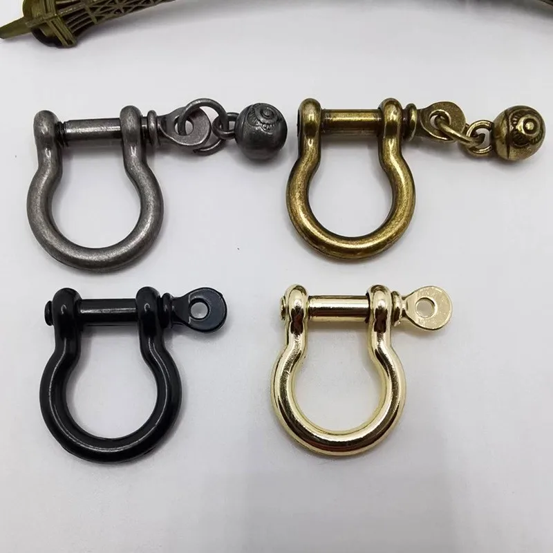 Solid Horseshoe Buckle D Type Light Gold Shackle Zin Alloy Clasps Handmade DIY Leather Accessories
