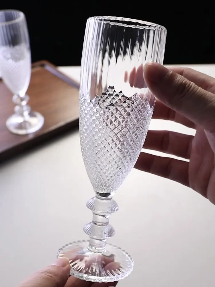 Glass High Footed Glass High-Value Foreign Wine Juice Drinks Champagne Slightly Tipsy Sparkling Cocktail Glass
