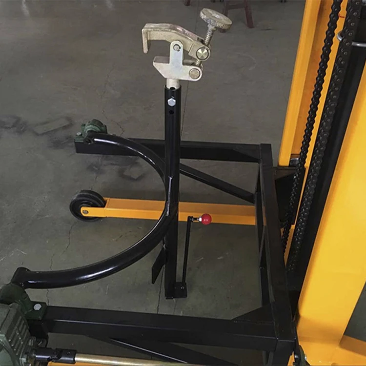 
mingfeng semi electronic oil drum truck for 55 gallon oil drum forklift with scale for warehouse for container 