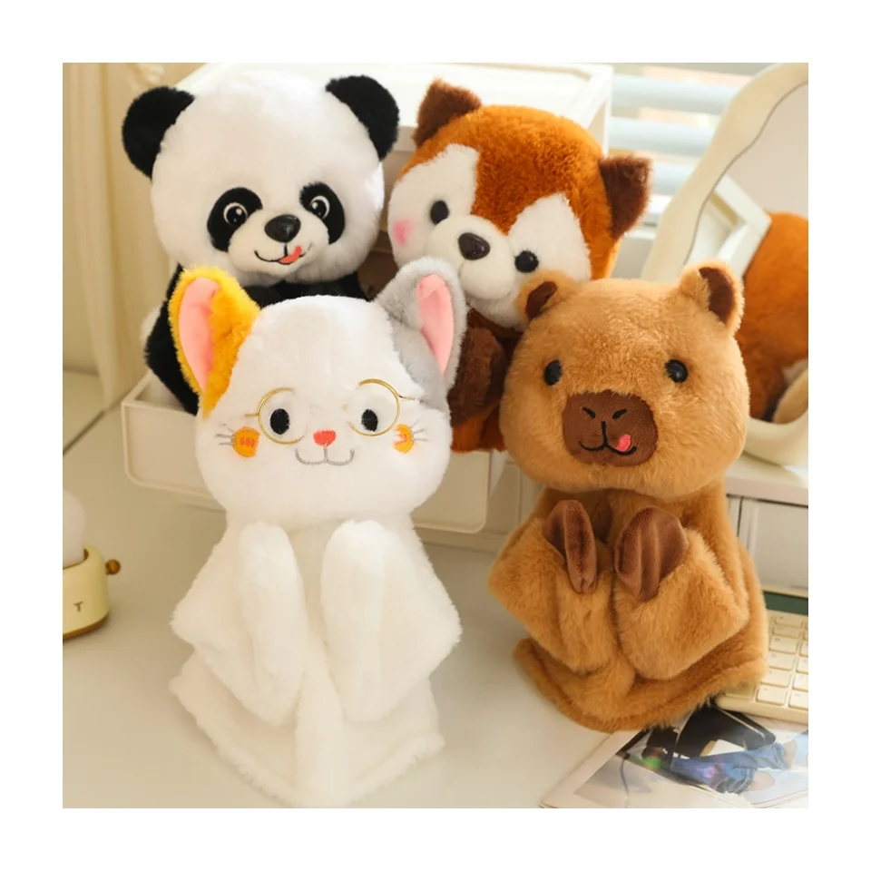 Factory Customized plush toy skin Fluffy Stuffed Animal Soft Plushies Lovely Cartoon Capybara Plush Toys for Gift Kawaii