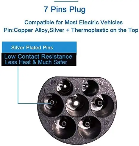 EV Charging Cable Type 1 To Type 2 32A Electric Vehicle Charger Cable Car Charge Type1 To Type2 EV Connector 5 M cable