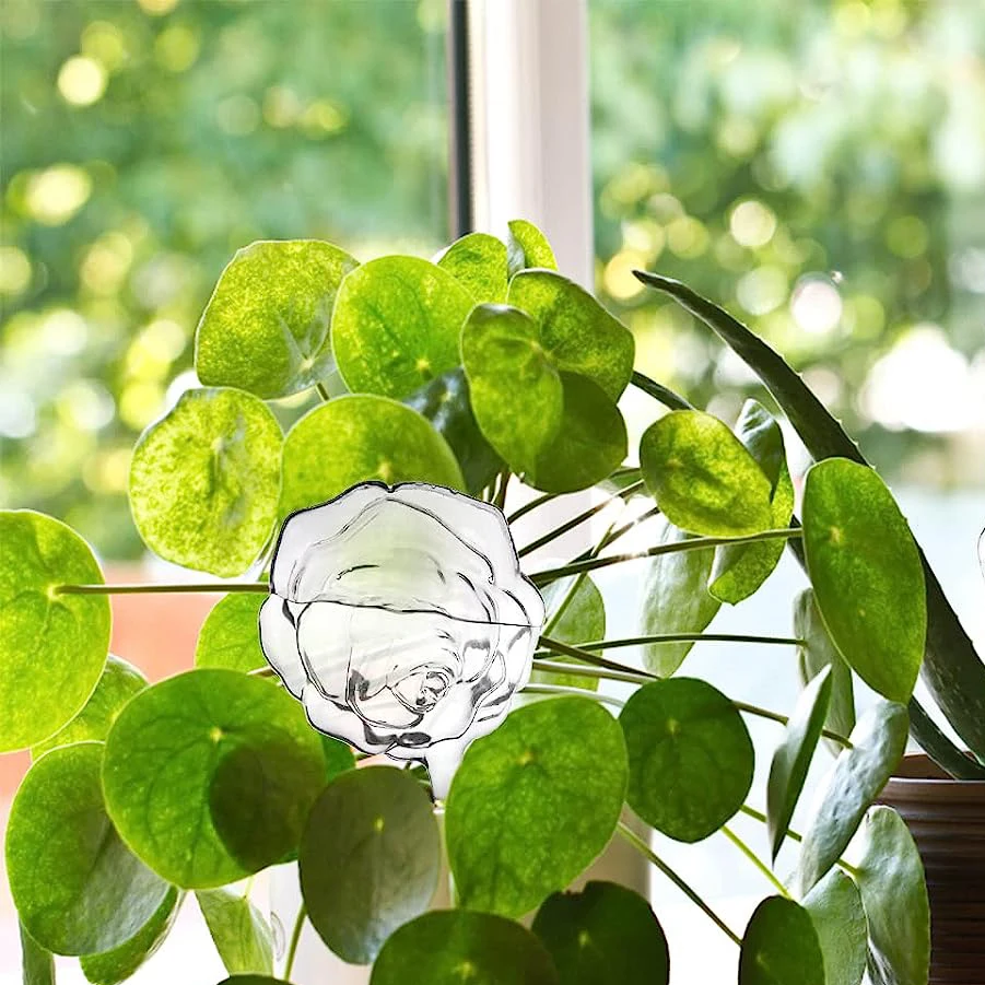 Rose Flower Shaped Automatic Self Water Bulbs Plastic Watering Device Bulbs Drip Irrigation Device Eco-friendly