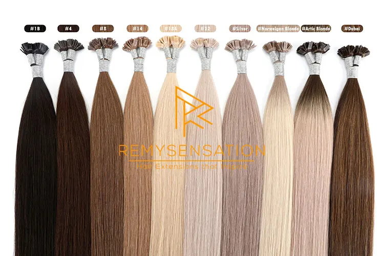 Delux Double Drawn Indian 12A Grade Virgin Keratin Flat Tip Hair Extensions Human Hair