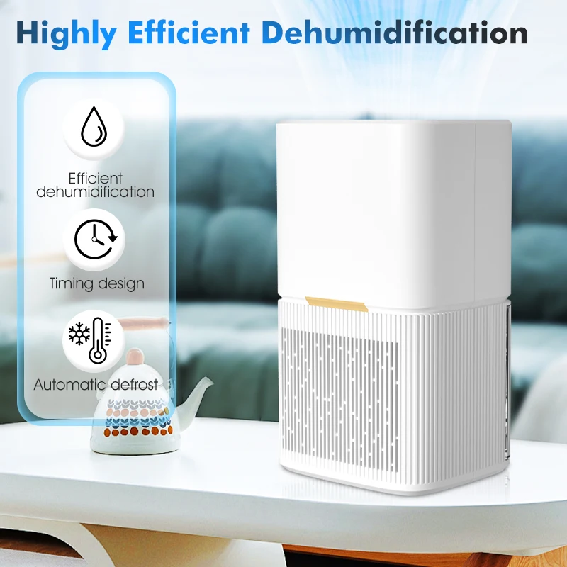 Dehumidifier Portable Mute Moisture Absorbers 1600ML Air Dehumidifier Anti-Mildew Purification Air Dryer For Bathroom Toilet