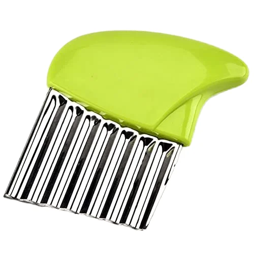 Kitchen Tools Stainless Steel Crinkle Potato Carrot Manual Wavy Potato Chipper French Fries Cutter