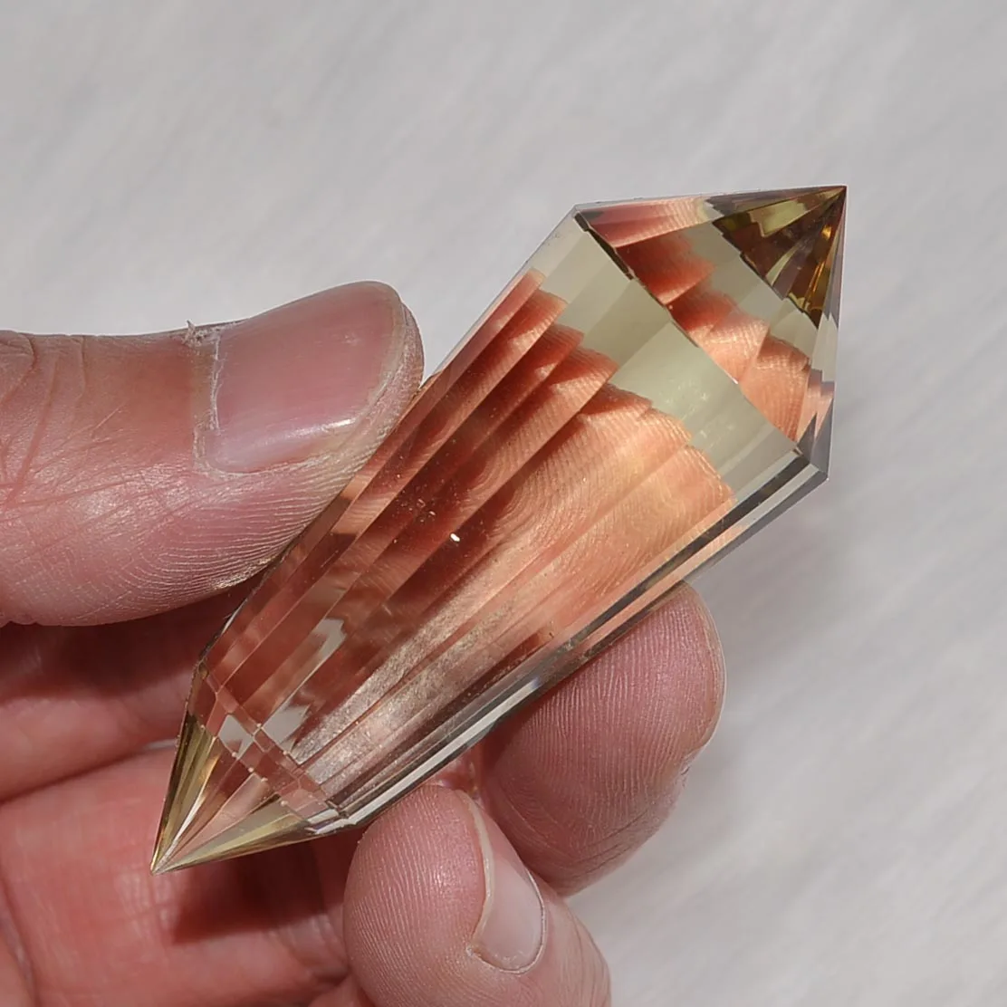 EUDEMON wholesale high quality gemstone citrine crystal tower crystal double point for fengshui decoration