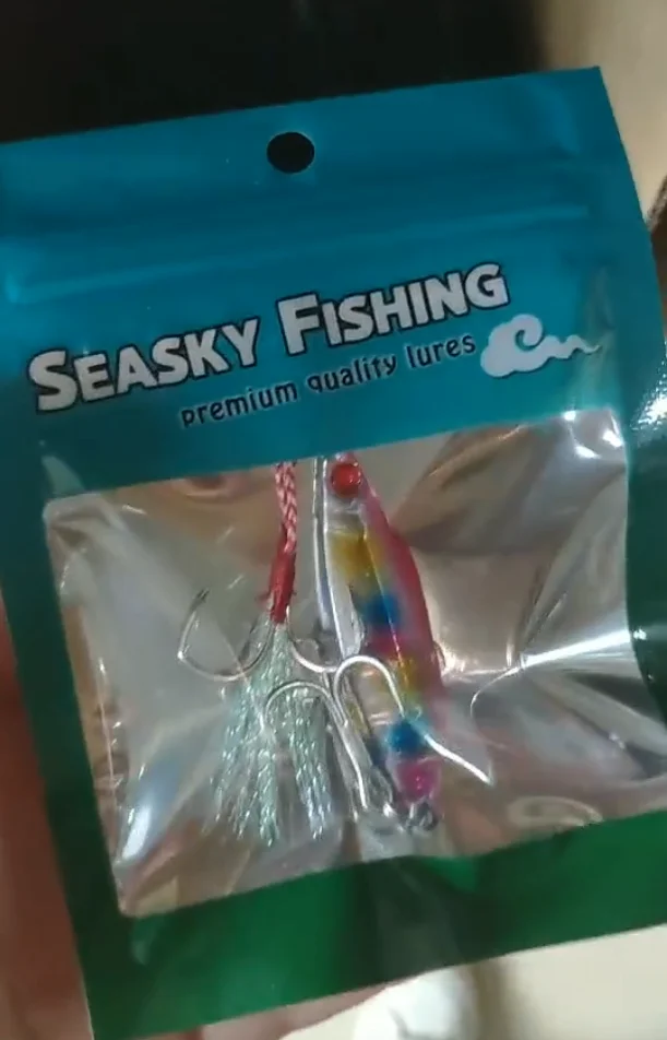 15 20 30 40g 3D eyes colorful Body swimbait Luminous Metal Jig Lure Paillette Knife Artificial Hard Bait Sea Rope Fishing Lure