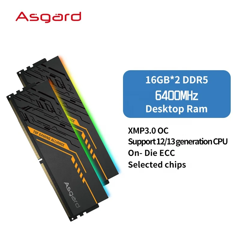 Asgard TUF кобрендовый RGB 32 ГБ (16GX2) Оперативная память ddr5 6000 мГц 6400 мГц 6800 мГц для игрового ПК