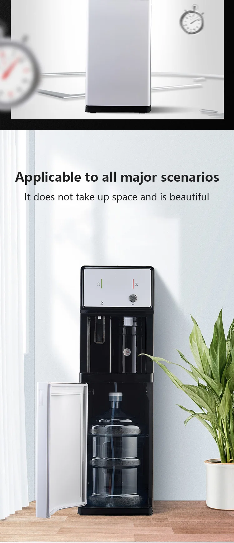 New compressor cooling Freestanding hot cold water dispenser