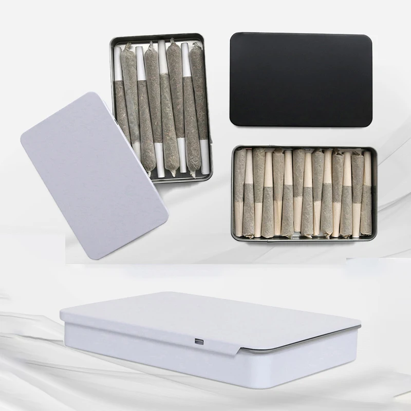 Custom Rectangle Pre Child Resistant Proof Tin Box Slider Roll Childproof Cr Metal Tin Can Packaging