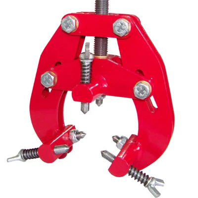 Fit red pipe welding alignment clamps