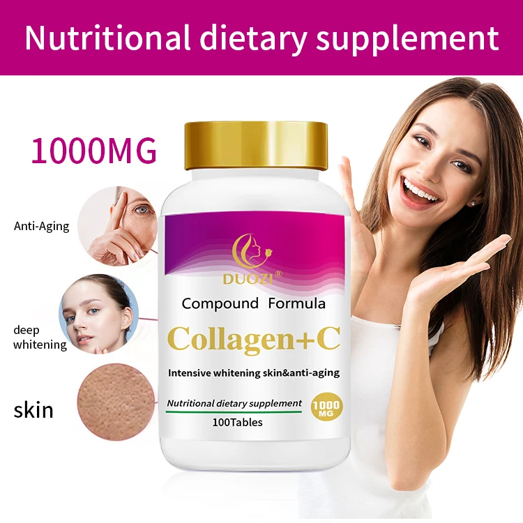 OEM 15 days result collagen tablets capsules pills skin whitening brightening antioxidants strengthens skin collagen tablets