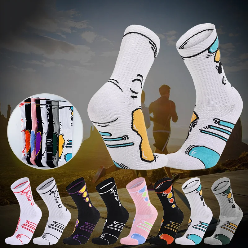 Popular trendy sport socks cotton knitted fashionable unisex custom design socks