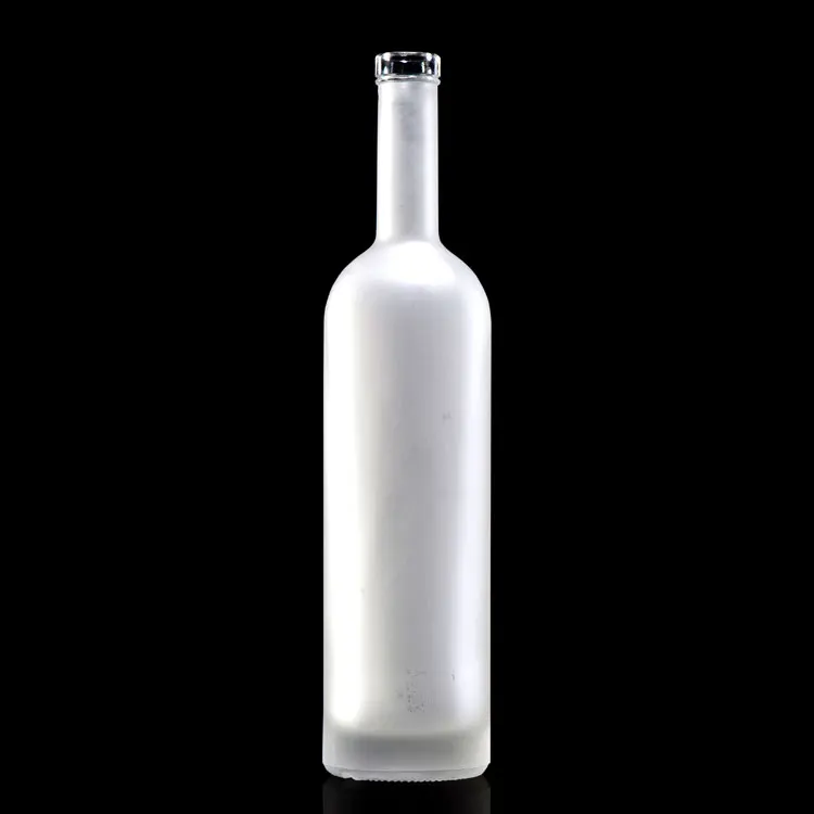 Cheap wholesale cylinder vodka glass bottles 750ml spirit