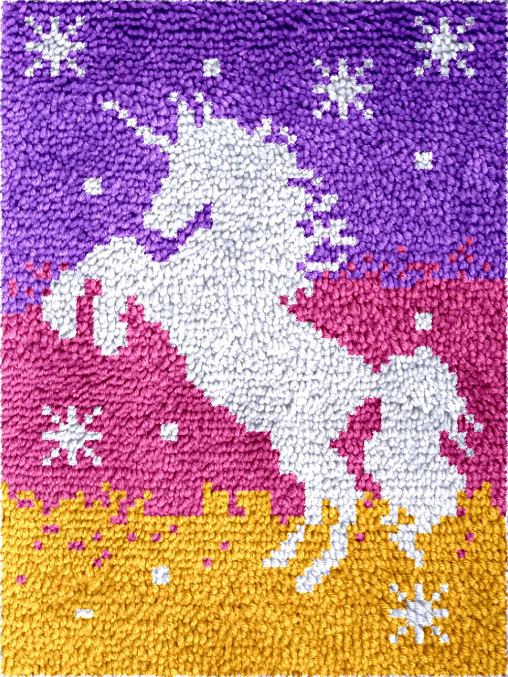 2024 Pop Handmade 20 Inches Diy Cushion Carpet Mat Horse Latch Hook Rug Making kits Embroidery for Adults